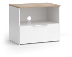 Vicco Wido TV-meubel – 60 x 50 cm met lade Wit/Sonoma