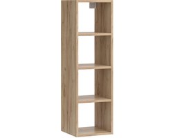 Vicco Wido Wandplank – 30 x 100 cm met 4 open vakken Antraciet