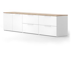 Vicco Wido Woonwand – 3 delen Wit/Sonoma