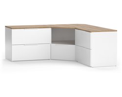 Vicco Wido Woonwand – 3 delen Wit/Sonoma