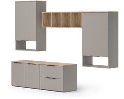 Vicco Wido Woonwand – 5 delen Grijs