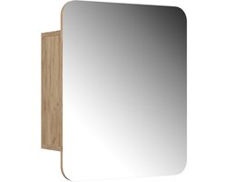 Vicco Zino Badkamerspiegelkast – 60 x 50 cm met planken Krachtige eik goud
