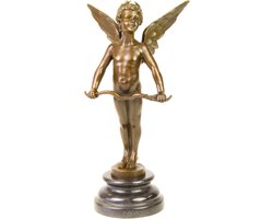 Vici de Overwinning - Bronzen Beeld - Mythologie Kunstobject - Kunst Sculptuur - Brons Decoratie - 16x13x30