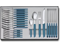 Victorinox Bestekset Swiss Modern - 24-delig - Pastel Blauw - RVS/PP
