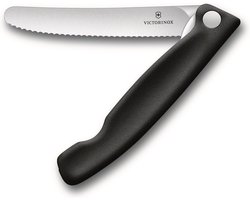 Victorinox Inklapbaar Tafelmes Met Snijplank - Zwart - Gekarteld