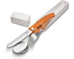 Victorinox Swiss Classic 3-delige Bestekset - Oranje - RVS