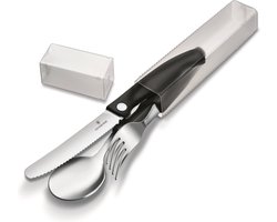 Victorinox Swiss Classic 3-delige Bestekset - Zwart - RVS