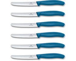 Victorinox Swiss Classic Tafelmessenset 6-delig - Blauw - RVS/pp