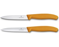 Victorinox SwissClassic Officemes - 2 Stuks: Glad en Kartel -  Oranje