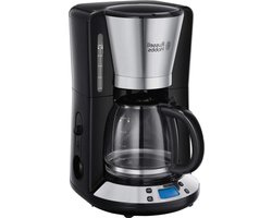 Victory Digital Koffiezetapparaat Zwart-Zilver Glazen Koffiekan 1.25 Liter 10 Grote Of 15 Kleine Koppen Warmhoudfunctie Druppelstop