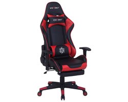 VICTORY - Gamestoel - Rood/ Zwart - Kunstleer