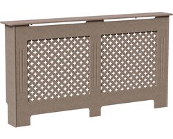Vida Designs Oxford Radiatorafdekking onvoltooide traditionele ongeverfde MDF-kast, groot (H: 82 / B: 152 / D: 19 cm)