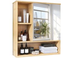 VidaLuxe - Badkamerkast - Badkamerkast Met Spiegel - Badkamer Kast - Badkamer Kastje - Dressoir - Kasten - Kastje - Badkamerkastje - Badkamer Kastje - Kast - Badkamer - Badkamerkast - Badkamer Accessoires - Badkamermeubel - Badkamermeubels