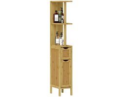VidaLuxe - Badkamerkast - Bamboe - Badkamer Kast - Badkamer Kastje - Kasten - Kastje - Badkamerkastje - Badkamer Kastje - Kast - Badkamer - Badkamerkast - Badkamer Accessoires - Badkamermeubel - Badkamermeubels
