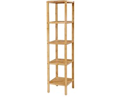 VidaLuxe - Badkamerkast - Bamboe - Kolomkast - Badkamer Kast - Badkamer Kastje - Kasten - Kastje - Badkamerkastje - Badkamer Kastje - Kast - Badkamer - Badkamerkast - Badkamer Accessoires - Badkamermeubel - Badkamermeubels