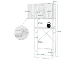 VidaLuxe - Badkamerkast - Toiletkast - Badkamer Kast - Badkamer Kastje - Kasten - Kastje - Badkamerkastje - Badkamer Kastje - Kast - Badkamer - Badkamerkast - Badkamer Accessoires - Badkamermeubel - Badkamermeubels