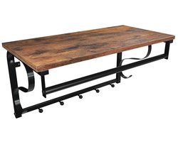 VidaLuxe - Wand Gemonteerde Rek - Kapstok - Kapstokje - Kledingrek - Rek - Rekken - Decoratie - Rekje - Kast - Kastje - Kasten - Plank - Planken - Woonkamer - Keuken - Boekenkast - Archiefkast - Garderobekast