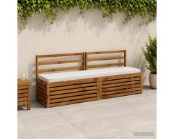 vidaXL - 1-delig - Bankkussen - VUGHT - 100% - Polyester - Wit - 200 - x - 40 - x - 5 - cm