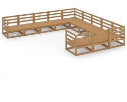 vidaXL - 11-delige - Loungeset - massief - grenenhout
