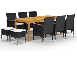 vidaXL - 11-delige - Tuinset - zwart