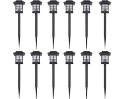 vidaXL 12x Solar Powered Garden Lights LED Garden Lamp Outdoor Lighting