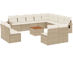 vidaXL 13-delige Loungeset Beige - Stijlvol & Comfortabel