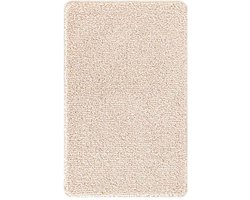 vidaXL - 2-delige - badmatset - Crème - Polypropyleen - Antislip