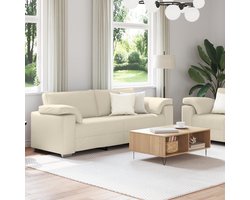 vidaXL - 2-Delige - Sofaset - met - Kussens - in - Linnen
