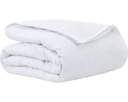 vidaXL - 2-in-1 - Dekbedovertrek - Wit - 135 - x - 220 - cm - Veer