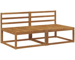 vidaXL - 2 - Stuk - Buiten - Midden - Sofa - Massief - Acacia - Hout - Naturel