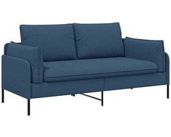 vidaXL - 2-Zits - Sofa - Blauw - 188 - x - 81 - x - 89 - cm - Stof