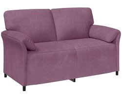 vidaXL - 2-Zits - Sofa - Paars - 158 - x - 83 - x - 95 - cm - Fluweel