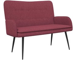 vidaXL - 2-Zits - Sofa - Wijnrood - 115 - x - 61 - x - 87 - cm - Stof