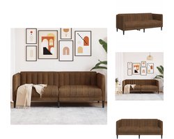 vidaXL 2-zitsbank - 2-zitsbanken - Bank - Sofa - Bank 2-zits kunstsuède bruin