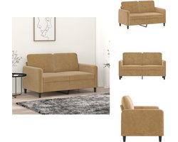 vidaXL 2-zitsbank - 2-zitsbanken - Bank - Sofa - Tweezitsbank 120 cm fluweel bruin
