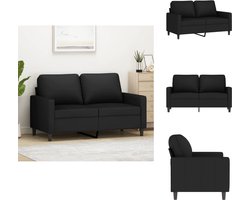 vidaXL 2-zitsbank - 2-zitsbanken - Bank - Sofa - Tweezitsbank 120 cm fluweel zwart