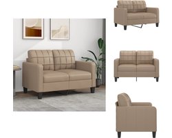 vidaXL 2-zitsbank - 2-zitsbanken - Bank - Tweezitsbank - Tweezitsbank 120 cm kunstleer cappuccinokleurig