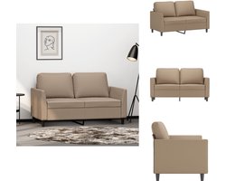vidaXL 2-zitsbank - 2-zitsbanken - Bank - Tweezitsbank - Tweezitsbank 120 cm kunstleer cappuccinokleurig