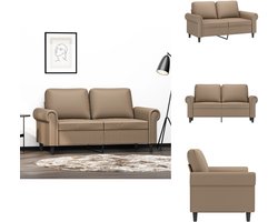 vidaXL 2-zitsbank - 2-zitsbanken - Bank - Tweezitsbank - Tweezitsbank 120 cm kunstleer cappuccinokleurig