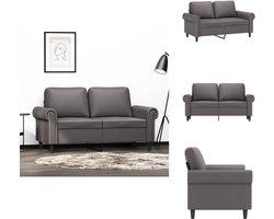 vidaXL 2-zitsbank - 2-zitsbanken - Bank - Tweezitsbank - Tweezitsbank 120 cm kunstleer grijs