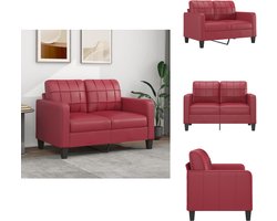 vidaXL 2-zitsbank - 2-zitsbanken - Bank - Tweezitsbank - Tweezitsbank 120 cm kunstleer wijnrood