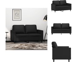 vidaXL 2-zitsbank - 2-zitsbanken - Bank - Tweezitsbank - Tweezitsbank 120 cm kunstleer zwart