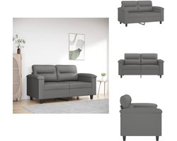 vidaXL 2-zitsbank - 2-zitsbanken - Bank - Tweezitsbank - Tweezitsbank 120 cm microvezelstof donkergrijs