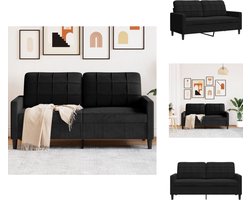 vidaXL 2-zitsbank - 2-zitsbanken - Bank - Tweezitsbank - Tweezitsbank 140 cm fluweel zwart