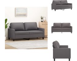 vidaXL 2-zitsbank - 2-zitsbanken - Bank - Tweezitsbank - Tweezitsbank 140 cm kunstleer grijs