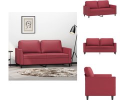 vidaXL 2-zitsbank - 2-zitsbanken - Bank - Tweezitsbank - Tweezitsbank 140 cm kunstleer wijnrood