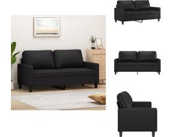 vidaXL 2-zitsbank - 2-zitsbanken - Bank - Tweezitsbank - Tweezitsbank 140 cm kunstleer zwart