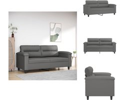 vidaXL 2-zitsbank - 2-zitsbanken - Bank - Tweezitsbank - Tweezitsbank 140 cm microvezelstof donkergrijs