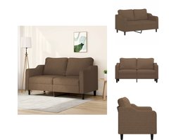 vidaXL 2-zitsbank - 2-zitsbanken - Bank - Tweezitsbank - Tweezitsbank 140 cm stof bruin