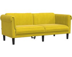 vidaXL - 2-zitsbank - fluweel - geel